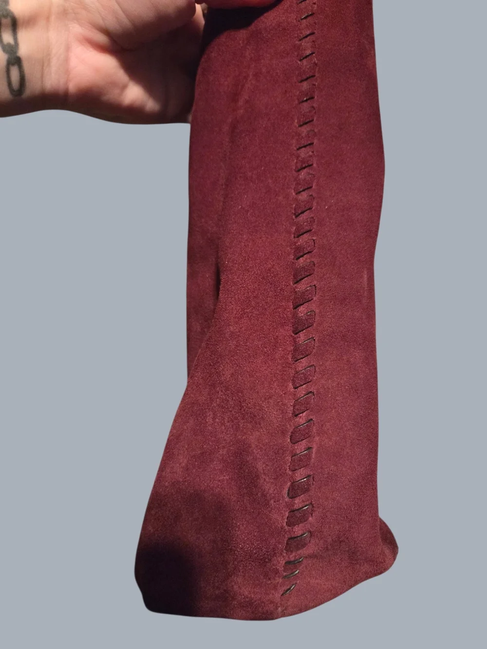 Tory Burch Suede Hobo Shoulder Bag - Burgundy